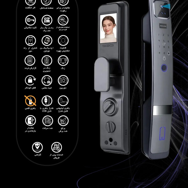 دستگیره و قفل هوشمند دیجیتال موکولاک MOKO LF300