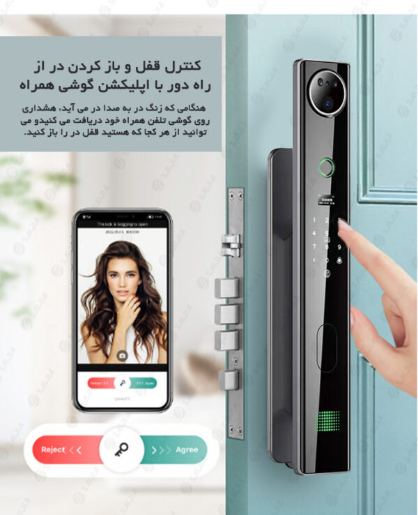 دستگیره و قفل هوشمند دیجیتال موکولاک  MOKO LF600 - تصویر 3