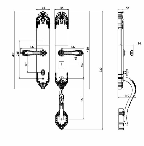 دستگیره و قفل هوشمند دیجیتال موکولاک MOKO LX100
