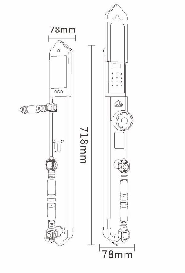 دستگیره و قفل هوشمند دیجیتال موکولاک MOKO LXF100 - تصویر 5