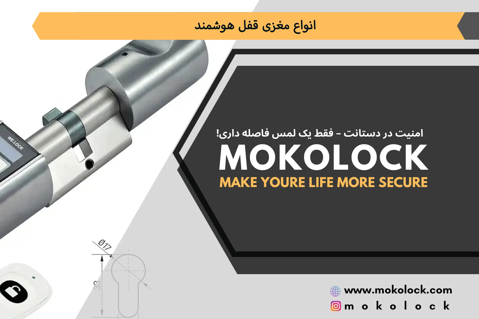 انواع مغزی قفل هوشمند